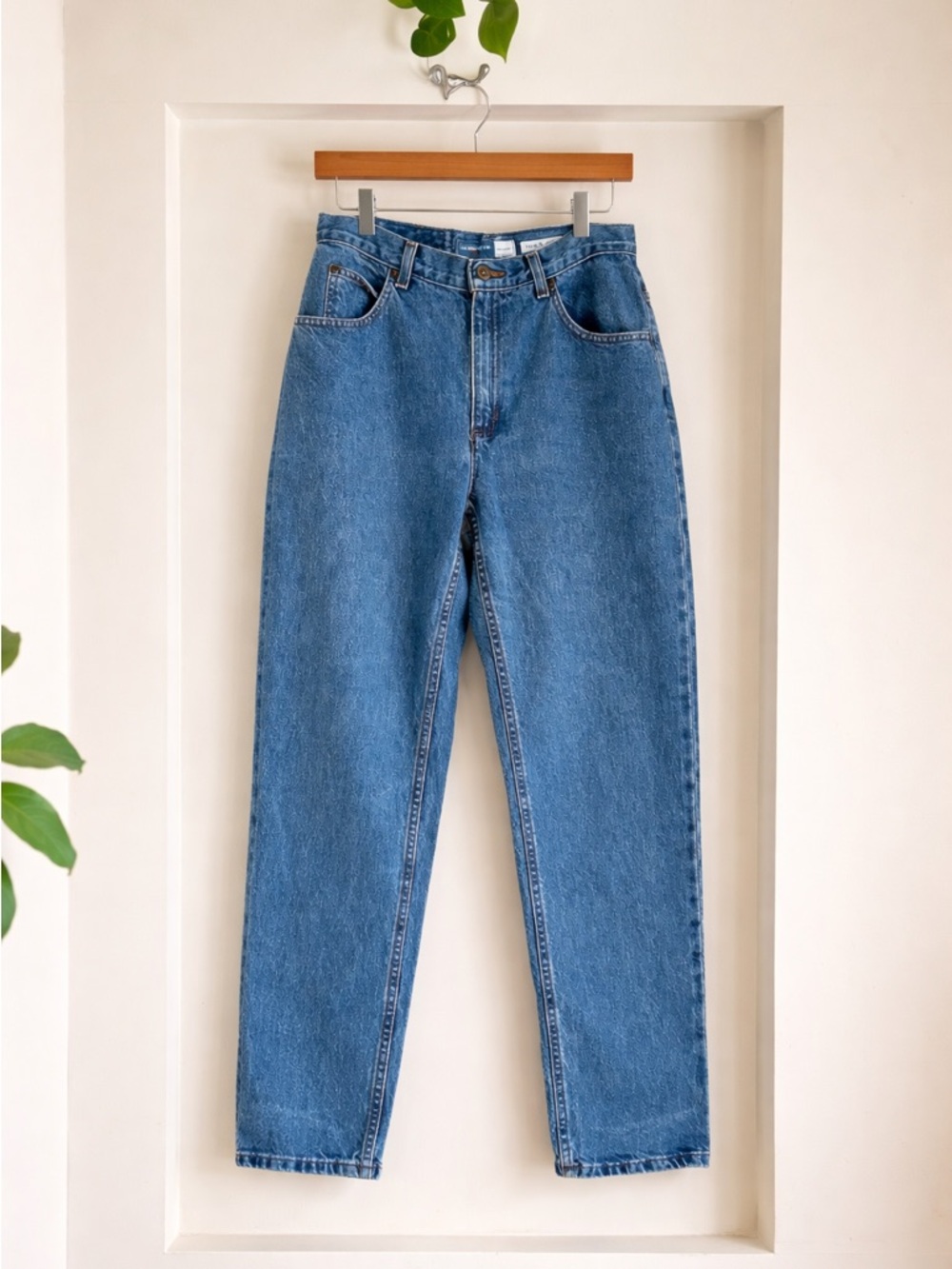 vintage 90s straight leg jeans / mid wash relaxed denim / minimalist everyday